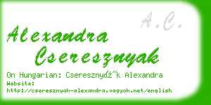 alexandra cseresznyak business card